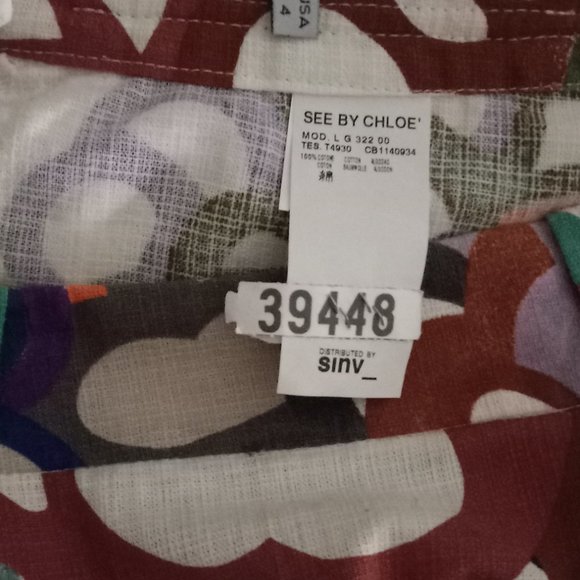 SEE BY CHLOE - PENCIL SKIRT - MULTICOLOR - SIZE 4 (NWOT) - Picture 2 of 2